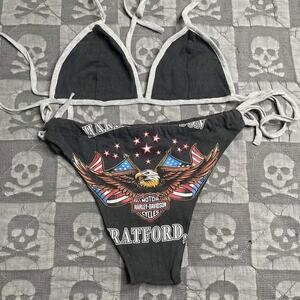 Y2k harley davidson bikini size